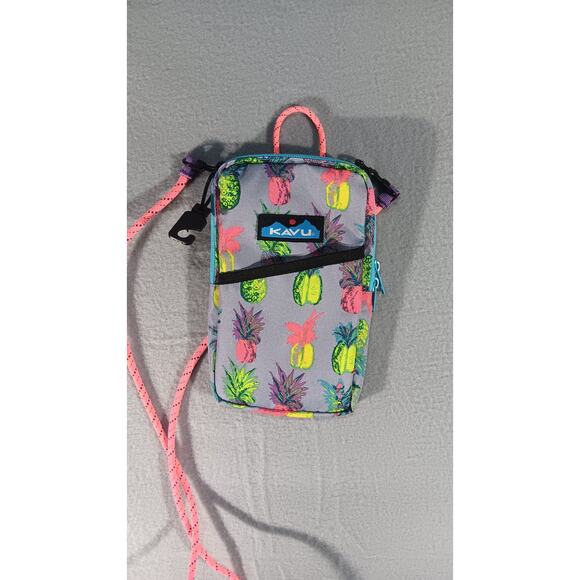 KAVU Pineapple Rope Sling Bag – Mini Crossbody Purse, Tropical Print - Picture 4 of 4